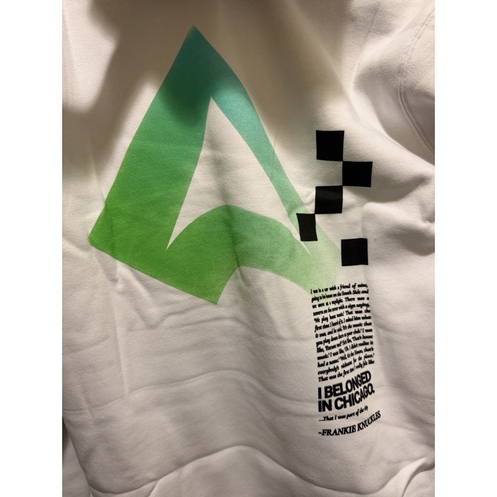 ARC Music Festival White Pullover Fleece Hoodie Men's Large Graphic Logo Pockets - Picture 4 of 9